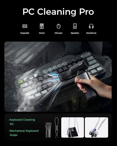 EG evoger Electric Air Duster,180000RPM Super Power Handheld Cordless Air Duster 6000mAh 3-Gear Adjustable Dust Blower for Computer, Keyboard,Outdoor, House, Car in Kuwait