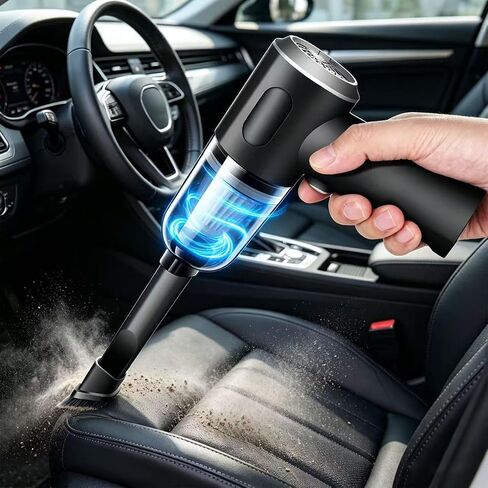 Compressed Air Duster Wireless Handheld Car Vacuum Cleaner, Air Blower 3 in 1 Electric Air Dusters Computer Vacuums Keyboard Cleaner Power Rechargeable Vacuum for Desk Home and Office Dust Cleaning in Kuwait