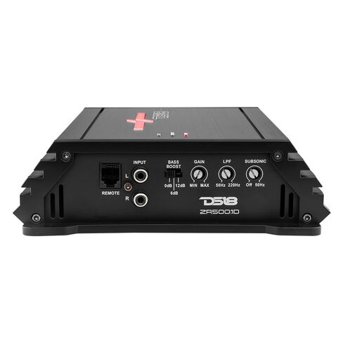 DS18 ZR500.1D Car Amplifier Class D 1-Channel Digital Monoblock Amp Remote Subwoofer Level Knob 1500 Watts Peak Power Adjustable Low Pass, Gain Knob, Subsonic Frequency (Renewed) in Saudi Arabia