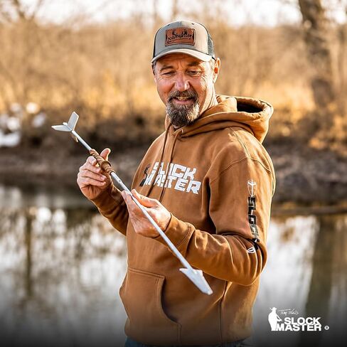 Slock Master Tim Wells Sparrow Hawk Spear, Long-Range Throwing Spear with Arrow-Style Stabilizing Wings, Grooved Handle for Controlled Throwing, Stainless Steel Shaft, Razor-Sharp Spear Tip in Kuwait