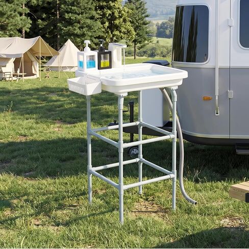 Portable Camping Sink with Floor Stand, Outdoor Wash Station Set in Kuwait