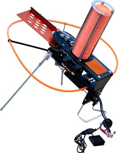 Do All Outdoors Flyway 30-30 Clay Automatic Clay Pigeon Thrower - Heavy Duty Skeet Thrower Machine with 10 ft Removable Foot Pedal Activation Cord in Kuwait