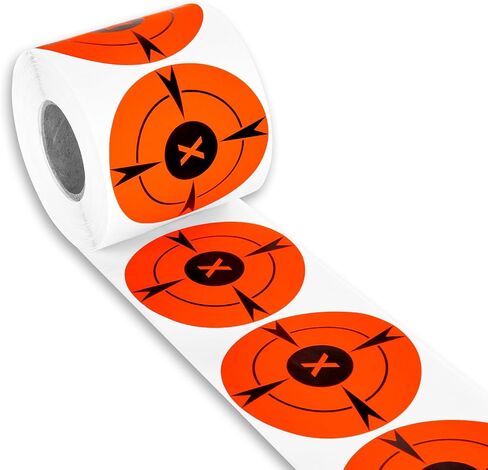 Highwild 250 Pack of 3-inch Fluorescent Orange Bullseye Adhesive Target Stickers - Suitable for Handguns, Rifles, BB Guns, Airsoft, Pellet Guns in Saudi Arabia
