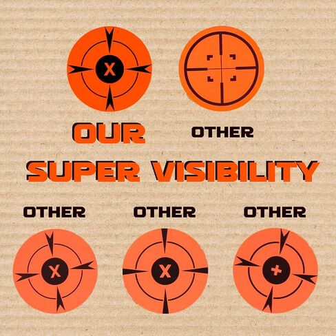 Highwild 250 Pack of 3-inch Fluorescent Orange Bullseye Adhesive Target Stickers - Suitable for Handguns, Rifles, BB Guns, Airsoft, Pellet Guns in Saudi Arabia