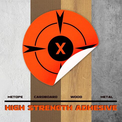 Highwild 250 Pack of 3-inch Fluorescent Orange Bullseye Adhesive Target Stickers - Suitable for Handguns, Rifles, BB Guns, Airsoft, Pellet Guns in Saudi Arabia