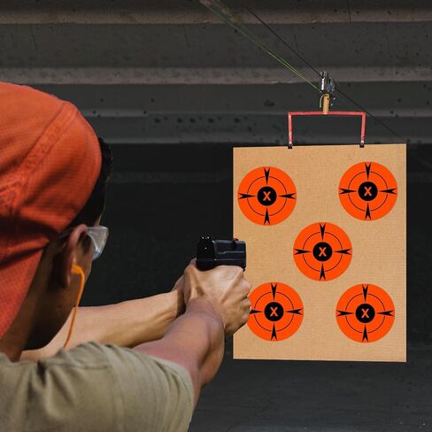 Highwild 250 Pack of 3-inch Fluorescent Orange Bullseye Adhesive Target Stickers - Suitable for Handguns, Rifles, BB Guns, Airsoft, Pellet Guns in Saudi Arabia