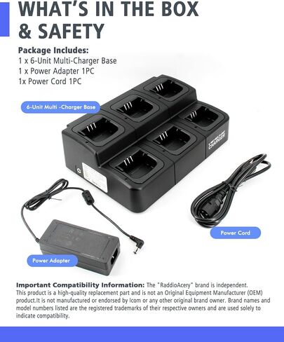 CP200D 6 Unit Multi Charger Replacement for PMLN6588A Six Way Rapid Charger Compatible with Motorola CP200D CP200 EP450 GP3688 R2 XIR P3688 DEP450 & NNTN4851 NNTN4497 NNTN4970 PMNN4450 Batteries in Saudi Arabia