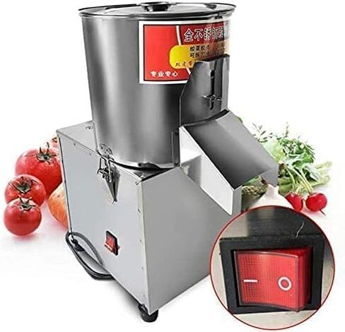 110V 600W Commercial Food Processor Machine, High Power Electric Vegetable Meat Chopper Grinder Stainless Steel Adjustable Thickness Food Slicer - 110volt 120kg/h, Granular Type in Saudi Arabia
