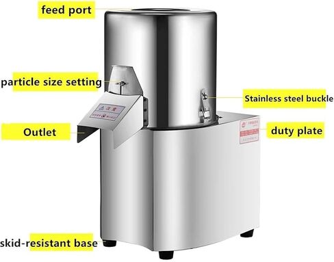 110V 600W Commercial Food Processor Machine, High Power Electric Vegetable Meat Chopper Grinder Stainless Steel Adjustable Thickness Food Slicer - 110volt 120kg/h, Granular Type in Saudi Arabia