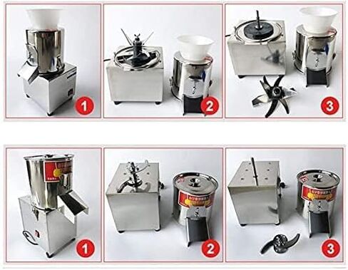 110V 600W Commercial Food Processor Machine, High Power Electric Vegetable Meat Chopper Grinder Stainless Steel Adjustable Thickness Food Slicer - 110volt 120kg/h, Granular Type in Saudi Arabia