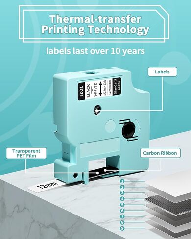 Vixic LM1600 D1600 Tapes Compatible with Dymo D1 Label Maker Refills 45013 in Saudi Arabia