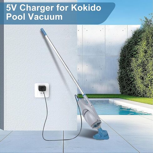 EGK 5V Charger for Kokido Handheld Pool Vacuum Compatible with Xtrovac 100 110 200 Telsa 5 Rechargeable Cordless Adapter Power Cord in Kuwait