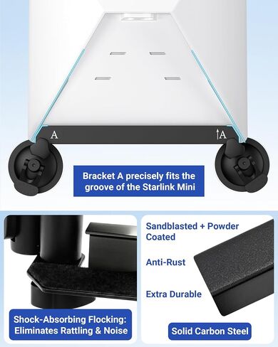 لStarlink Mini Mount، Starlink Mini Suction Cup Mount لسقف السيارة، نافذة سقف السيارة، Starlink Mini Accessories مجموعة تركيب لشاحنة RV، قارب السيارة، حامل قوس قاعدة محول شاحن مغناطيسي in Kuwait