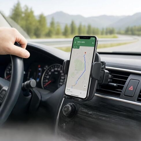 Car Vent Phone Mount for Car, Universal Cell Phone Holder for Car Vent, 360° Rotating Auto Air Vent Phone Holder Compatible with iPhone 16 15 14 13 12 Pro Max, Samsung Galaxy and Smartphones in Saudi Arabia