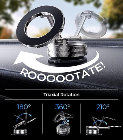 Meifigno Fits 360 ° Rotating Magsafe Car Mount, Phone Holder for Car Tesla in Saudi Arabia