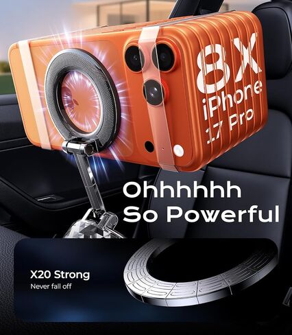 Meifigno Fits 360 ° Rotating Magsafe Car Mount, Phone Holder for Car Tesla in Saudi Arabia