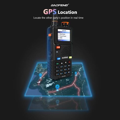 BAOFENG BF-5RH PRO GPS/APRS 10Ｗ Ham Handheld Radio, Multi-Band Long Range Two-Way Radio with 18.89'' Tactical Antenna, Aviation/VHF/UHF/ 1.25m Scanner, NOAA 5RM Walkie Talkies Type-C Charging,2 Pack in Saudi Arabia