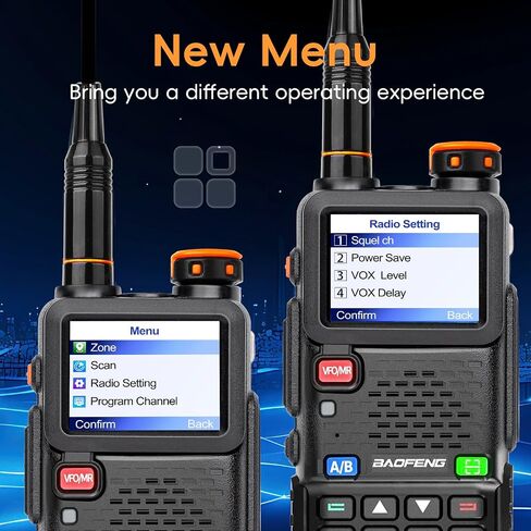 BAOFENG BF-5RH PRO GPS/APRS 10Ｗ Ham Handheld Radio, Multi-Band Long Range Two-Way Radio with 18.89'' Tactical Antenna, Aviation/VHF/UHF/ 1.25m Scanner, NOAA 5RM Walkie Talkies Type-C Charging,2 Pack in Saudi Arabia