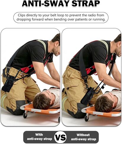 Firefighter Radio Strap and Holster with Anti-Sway Strap in Saudi Arabia