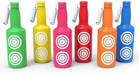 KNINE OUTDOORS 6 Pack Plastic Bottles Shooting Targets for Shooting, 6 Bright Colors with Hanging Rope for Target Practice, Target Practice for Airsoft Pellet Pistol BB Gun in Kuwait