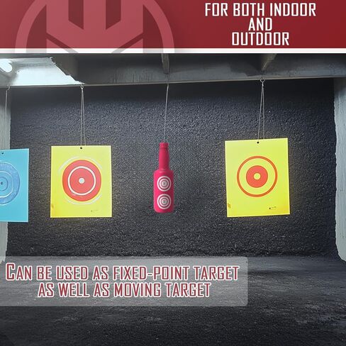 KNINE OUTDOORS 6 Pack Plastic Bottles Shooting Targets for Shooting, 6 Bright Colors with Hanging Rope for Target Practice, Target Practice for Airsoft Pellet Pistol BB Gun in Kuwait