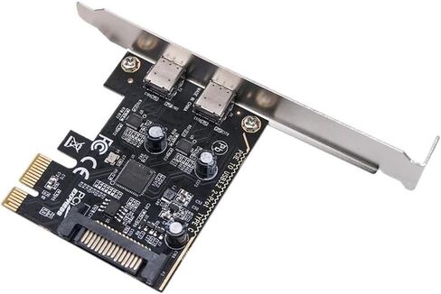 PCIe x1 ASM1042 Dual USB3.2 Gen1 5Gbps Type-C Card in Saudi Arabia