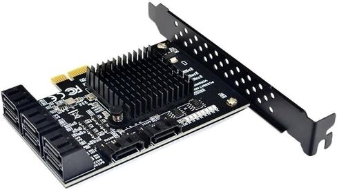 PCIe 2.0 x1 8-Port SATA3 6Gbps Expansion Card Low Profile in Saudi Arabia