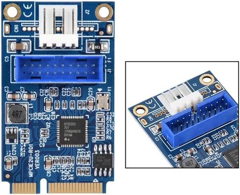 بطاقة توسيع اللوحة الأمامية Mini PCIe إلى USB3.0 19Pin 2-Port in Kuwait