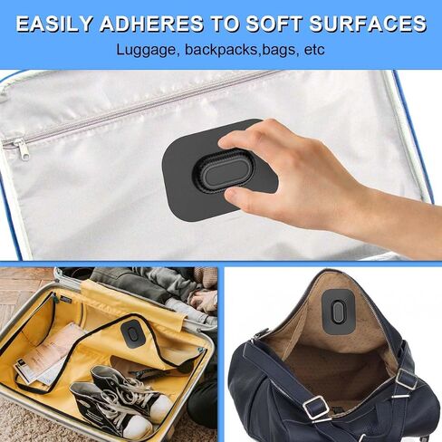 [2-Pack] Case for Galaxy SmartTag2 Fabric Holder | Secure & Discreet, Full Protection Galaxy Smart Tag 2 Holder with 3M Adhesive Sticker for Luggage,Camera Bags, Backpacks & Purses etc.(Black&Black) in Kuwait