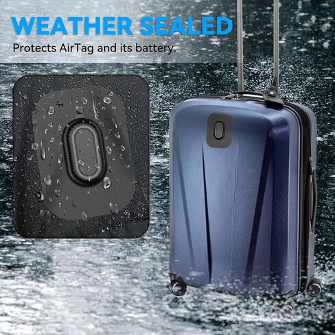 [2-Pack] Case for Galaxy SmartTag2 Fabric Holder | Secure & Discreet, Full Protection Galaxy Smart Tag 2 Holder with 3M Adhesive Sticker for Luggage,Camera Bags, Backpacks & Purses etc.(Black&Black) in Kuwait