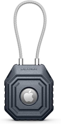 حافظة DEXNOR لحامل AirTag مع كابل سلك فولاذي 4 حزم، غطاء واقٍ ضد الفقدان لحافظات Apple AirTag GPS Tracker Finder in Kuwait