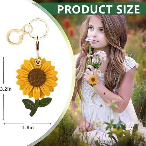 BORKUANA PU Leather Keychain holder Protective Case Compatible with AirTag in Kuwait