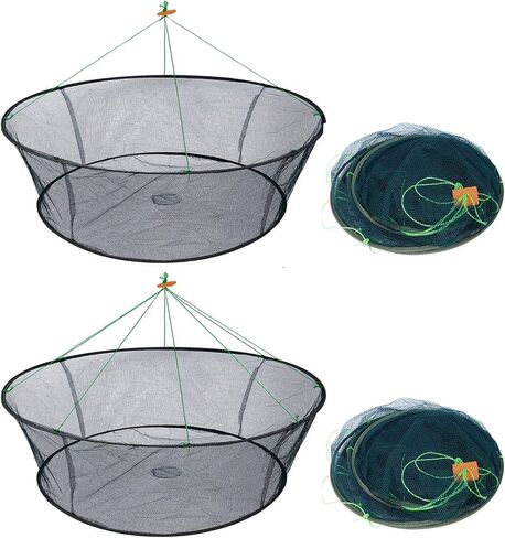 2PCS Portable Folded Fishing Net, 31.5 inch/39.4 inch in Saudi Arabia