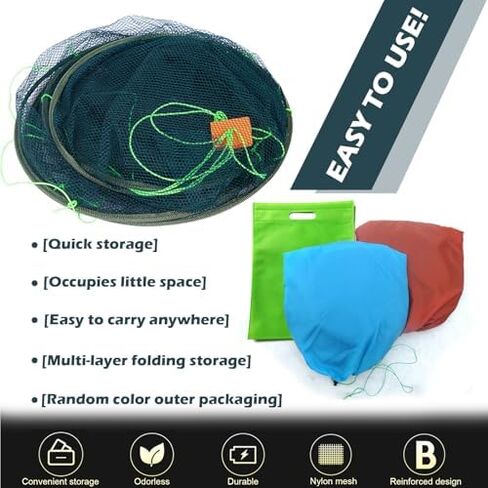 2PCS Portable Folded Fishing Net, 31.5 inch/39.4 inch in Saudi Arabia