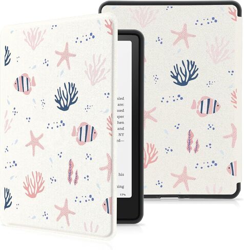 Case for 7" Kindle Paperwhite 12th Gen 2024 Cartoon Orange Bear in Kuwait
