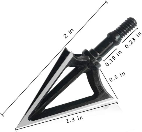 Fixed Blade Broadheads 100Grain, 12 Pack Hunting Arrowheads in Saudi Arabia