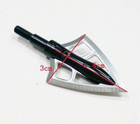 6PK Bow Hunting Broadhead 125 Grain Stainless Steel 2 Blades Hunting Tips for Crossbow Compound Bow Archery Hunting in Saudi Arabia