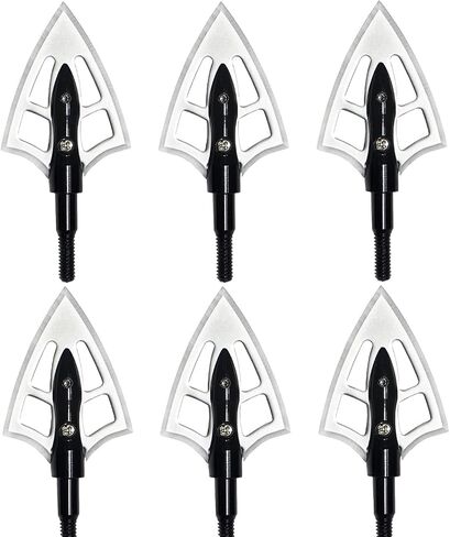 6PK Bow Hunting Broadhead 125 Grain Stainless Steel 2 Blades Hunting Tips for Crossbow Compound Bow Archery Hunting in Saudi Arabia