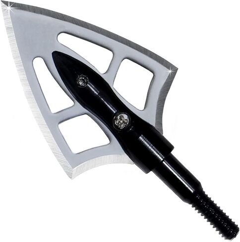 6PK Bow Hunting Broadhead 125 Grain Stainless Steel 2 Blades Hunting Tips for Crossbow Compound Bow Archery Hunting in Saudi Arabia
