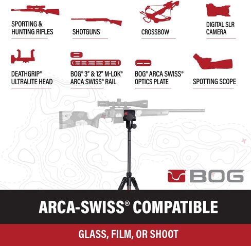 BOG DeathGrip Sherpa Hunting Tripod, 10"-54", Adjustable Center Post in Kuwait