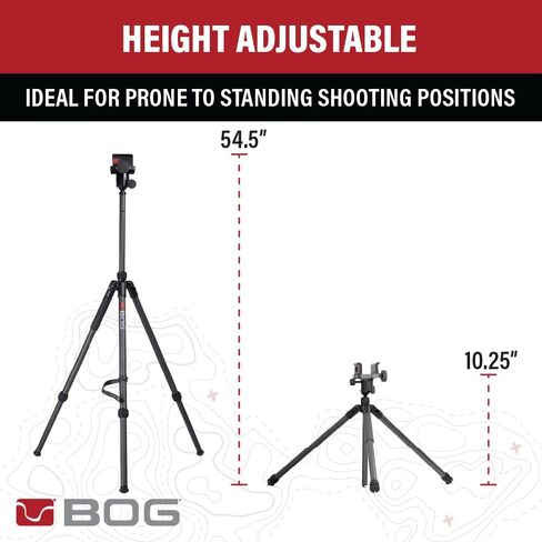 BOG DeathGrip Sherpa Hunting Tripod, 10"-54", Adjustable Center Post in Kuwait