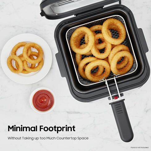 2.64Qt Electric Deep Fryer with Basket, 1000W Stainless Steel Deep Fryer in Kuwait