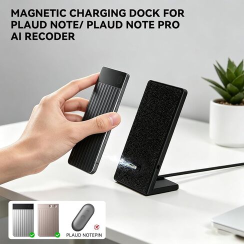 Charging Stand with USB-A Charging Cable Cord for Plaud Note/Plaud Note Pro AI Voice Recorder (3D Printed Stand in Kuwait