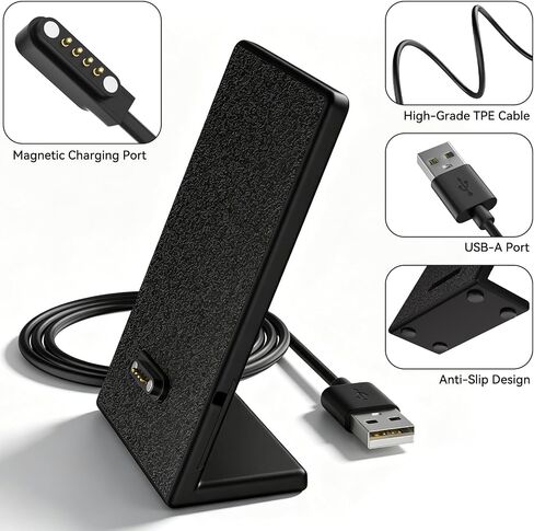 Charging Stand with USB-A Charging Cable Cord for Plaud Note/Plaud Note Pro AI Voice Recorder (3D Printed Stand in Kuwait
