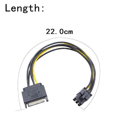 6-pin to SATA Power Cable (3-Pack) SATA 15-pin to 6-pin PCI Express (PCIe) Graphics Card Power Adapter (22 cm / 8.66 in) in Saudi Arabia