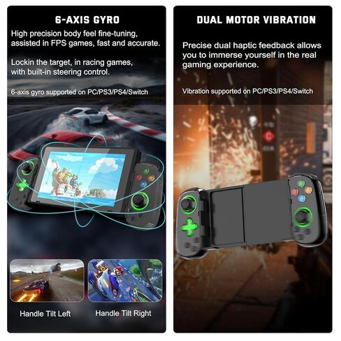 Joso Phone Controller for iPhone & Android, Wireless Mobile Game Controller with Hall Effect Joystick, Turbo | Compatible with iPhone 17-12, Galaxy S24-S21 Series for COD Mobile, Genshin Impact, Cloud Gaming in Saudi Arabia