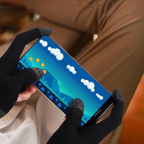 BESPORTBLE Gaming Finger Sleeves Touchscreen Game Gloves with Copper Fiber Conductive Tips Breathable Elastic Fit Sweat-Resistant Mobile Gaming Gloves for Smartphones and Tablets in Saudi Arabia
