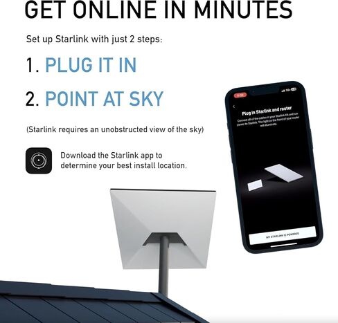 NEW 2026 Portable Satellite Internet Standard 4X Kit Compatible with STARLINK – High-Performance Rectangular Antenna, Compact Wi-Fi Router, Region Free, High-Speed Low-Latency Internet for RV, Travel in Saudi Arabia