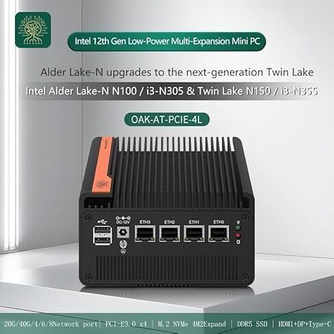 جهاز جدار الحماية 10 جيجابت كمبيوتر صغير مع SFP+، Intel Alder Lake N100 (4C/4T) 4xIntel I226-V 2.5 جيجابت 2 * Intel 82599ES 10 جيجابت جدار الحماية LTE راوتر يدعم AES-NI (N150، بدون ذاكرة وصول عشوائي بدون ذاكرة ROM) (N150، بدون ذاكرة وصول عشوائي بدون ROM) in Kuwait