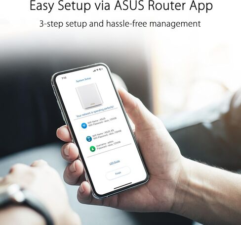 ASUS ZenWiFi Whole-Home Tri-band Mesh WiFi 6E System (ET9 3PK), Coverage up to 7,800 sq.ft, 7800Mbps, new 6GHz band, AiMesh, Lifetime Free Internet Security, Parental Control, EasySetup (Renewed) in Saudi Arabia